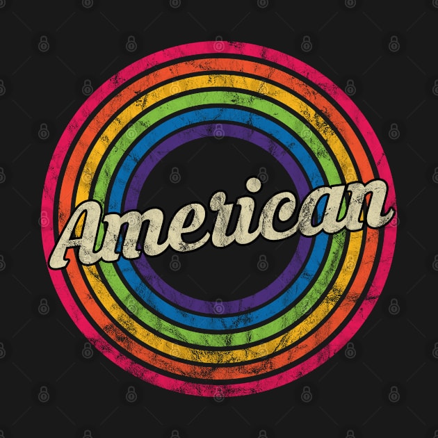 American - Retro Rainbow Faded-Style by MaydenArt