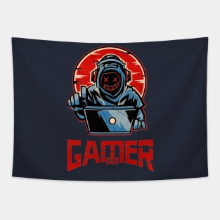 Gamer God - funny gift for teen video games lovers Tapestry