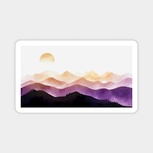 MOuntains Sunset Background Landscape Magnet