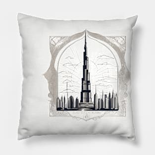 Burj Khalifa design Pillow