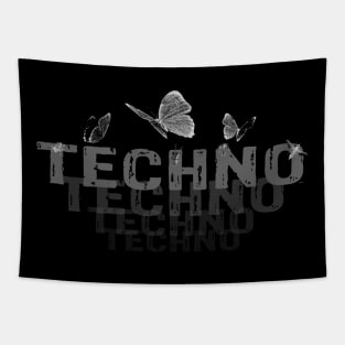 Techno Fading Butterfly EDM Music Tapestry