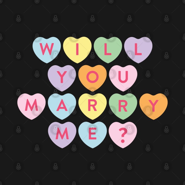 Candy Conversation Hearts Valentines Day Wedding Proposal Idea by August Design