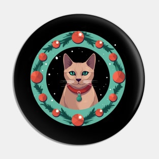 Burmese Cat Xmas Ornament, Love Cats Pin