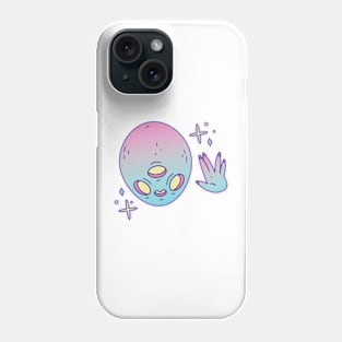 Space Alien Head Phone Case