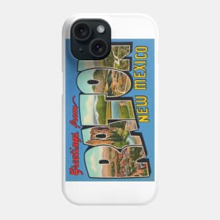 Greetings from Raton New Mexico, Vintage Large Letter Postcard Phone Case