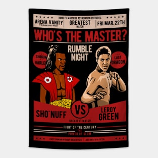 Who's the Master (black tee) Tapestry