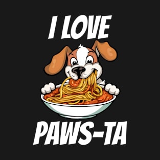 I Love Paws-ta T-Shirt