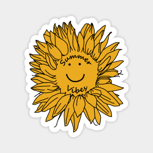 Summer Vibes Yellow Sunflower Magnet