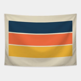 Blue Orang Yellow Stripes Tapestry
