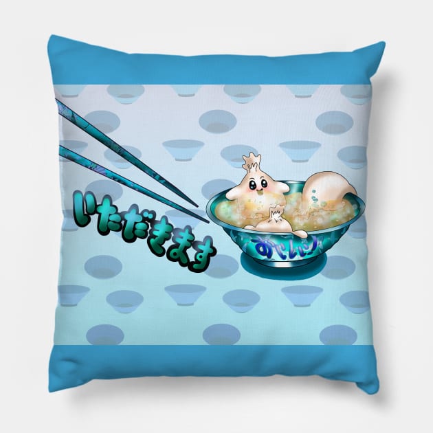 Supper soup spa dumplings Pillow by cuisinecat