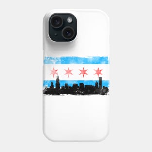 Chicago Flag - Distressed Phone Case