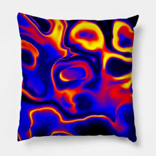 Polyamory Pride Abstract Swirled Spilled Paint Pillow