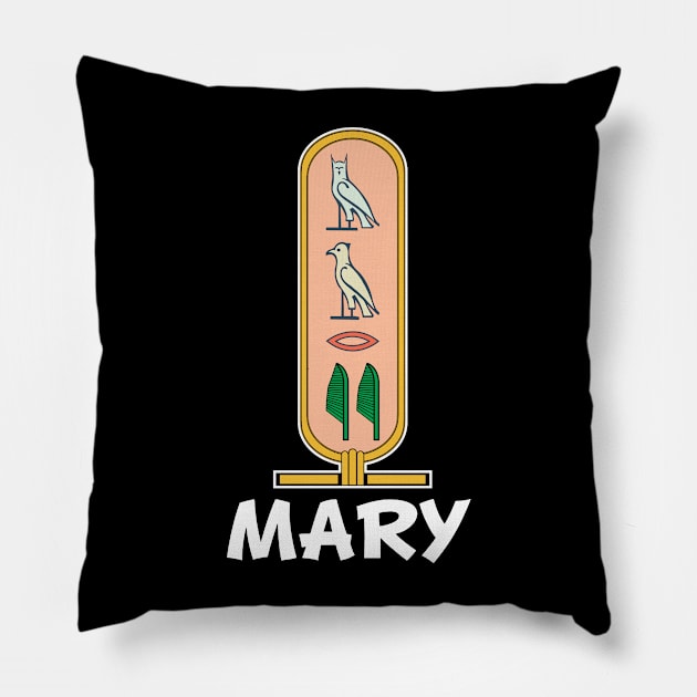 MARY-American names in hieroglyphic letters,  a Khartouch Pillow by egygraphics