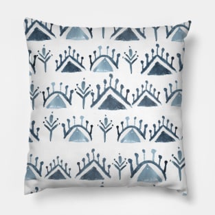 Navy Blue and White Moroccan Pattern Pillow