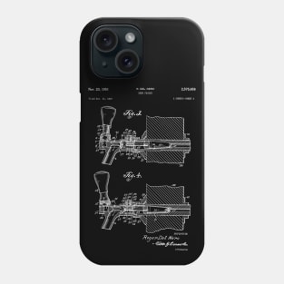 Beer Tap Blueprint for brewers or beer lovers Phone Case