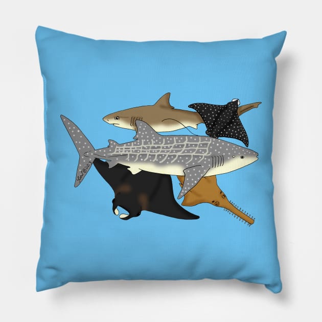 Elasmobranchs Pillow by HonuHoney