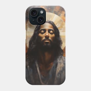 African American Art Black Jesus Christ in Prayer Phone Case