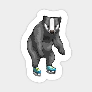 Badger Ice skating Ice skates Magnet