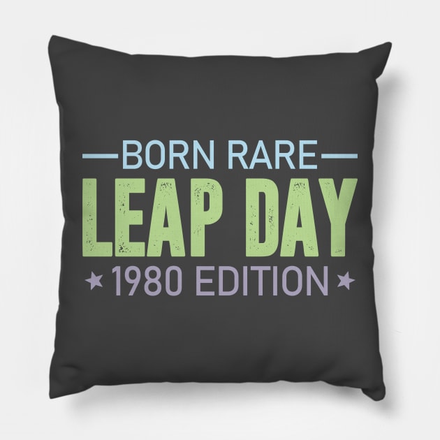 Born Rare LEAP DAY 1980 Edition - Birthday Gift Feb 29 Special Pillow by JDVNart