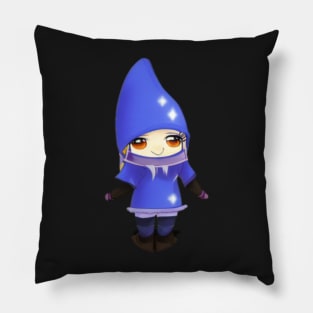 Cute Blue Female Gnome Pillow