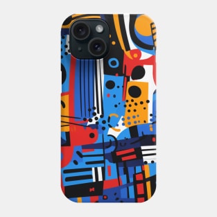 Vibrant Abstract Geometric Artwork with Bold Colors Phone Case