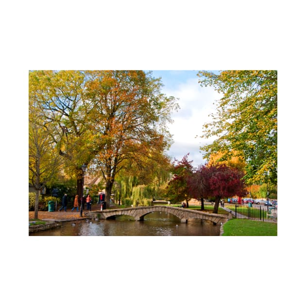 Autumn Trees Bourton on the Water Cotswolds by AndyEvansPhotos