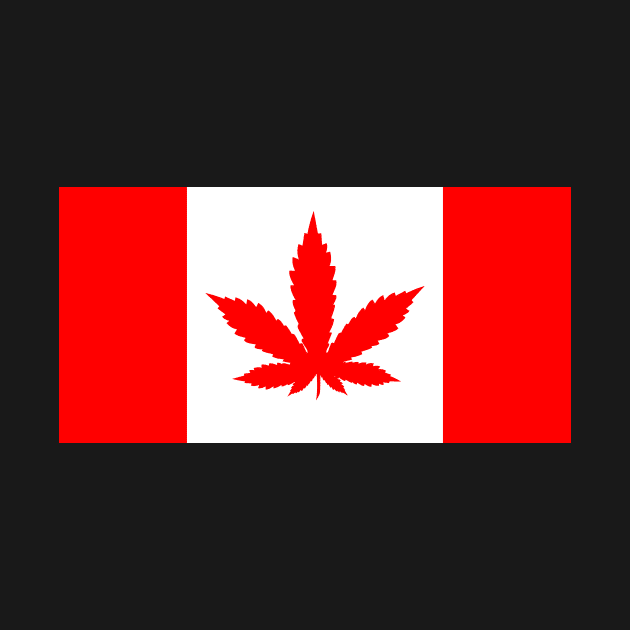 Canadian Flag Marijuana by Estudio3e