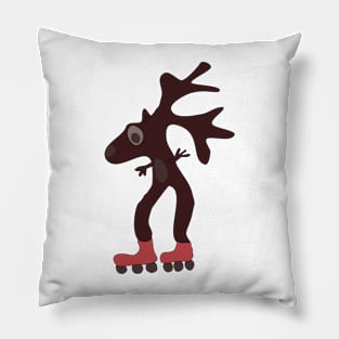 Deer on skates Pillow