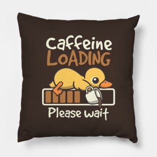 Caffeine loading duck Pillow