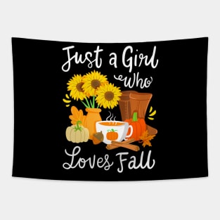 Fall Autumn Season Just a Girl Who Loves Fall Tapestry