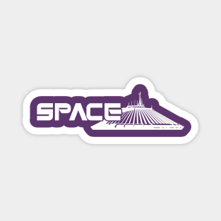 Space Mountain White Magnet