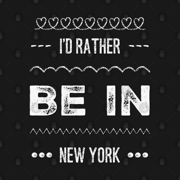 I'd rather be in New York Cute Vacation Holiday New York trip by BoogieCreates