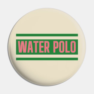 Retro Water Polo Design | Old Money Pin