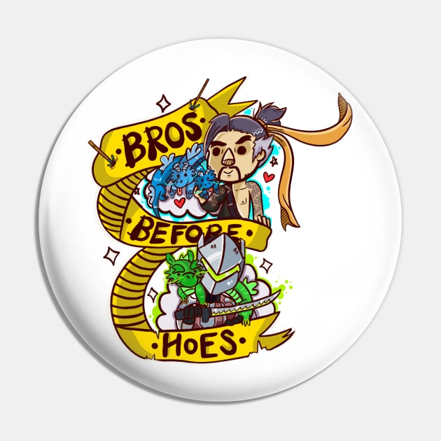 Bros B4 Hoes Pin by DeePeeArts