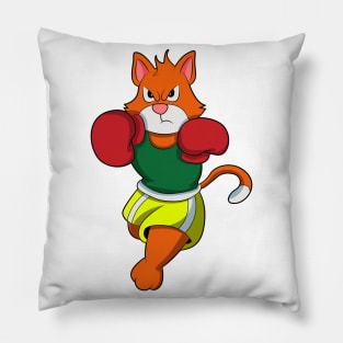 Cat as Boxer with Boxing gloves Pillow