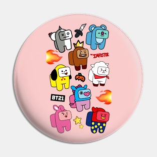 Among Us BT21 BTS Pin