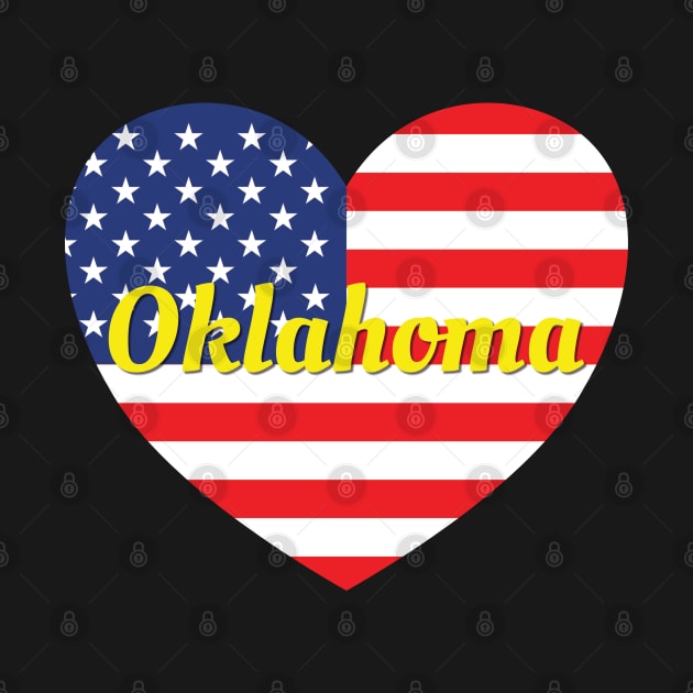 Oklahoma American Flag Heart by DPattonPD
