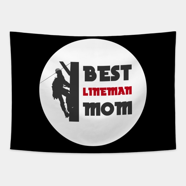 Best lineman mom Tapestry by GoranDesign