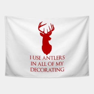 Antlers Red Tapestry