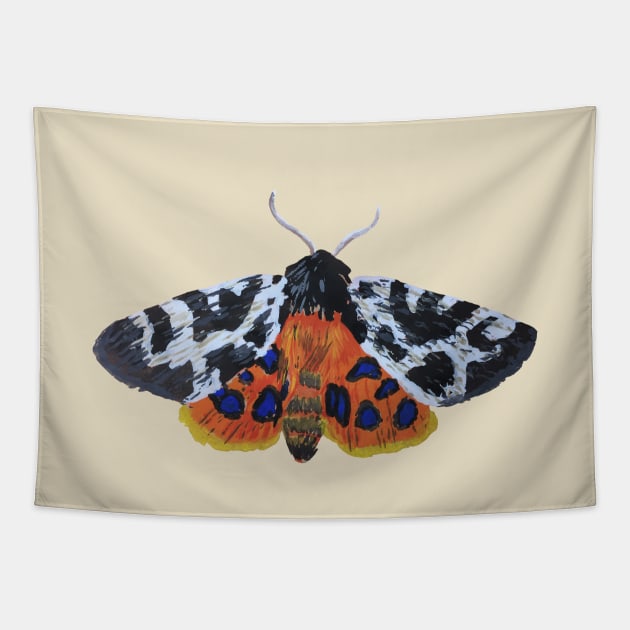 Moth man Tapestry by SosiCreatesArt