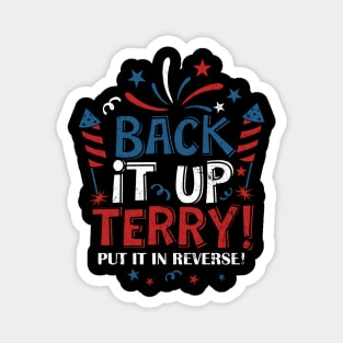 Retro Back Up Terry Back It Up Terry 4th Of July Fireworks Magnet