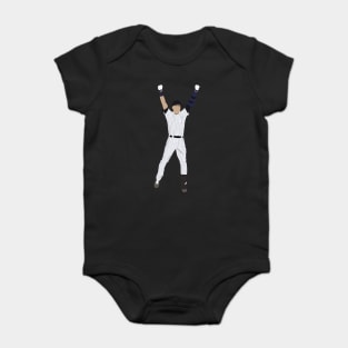Derek Jeter Baseball White Baby Onesies
