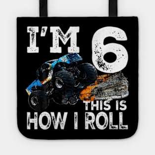6 Years Old Monster Truck 6Th Birthday Tote