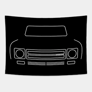 IH Scout II 4x4 1979 outline graphic (white) Tapestry