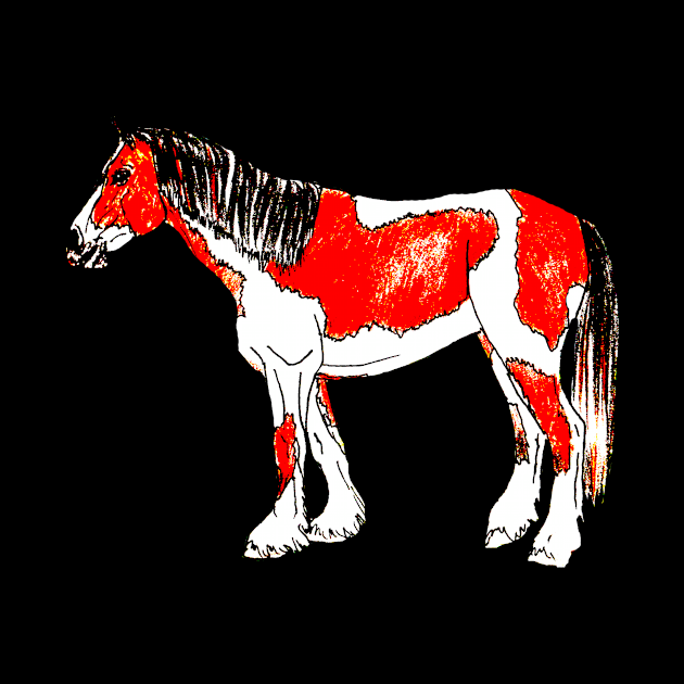 Skewbald horse by Shyflyer