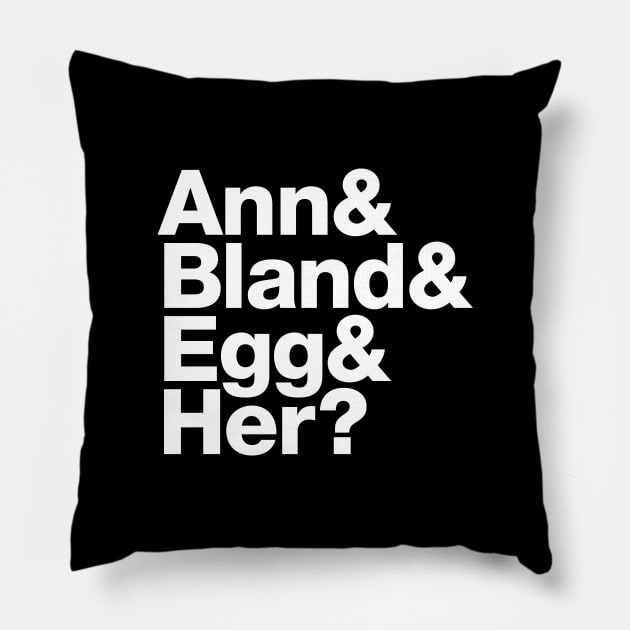 Ann Veal's Roll Call (Arrested Development) Pillow by thedesigngarden