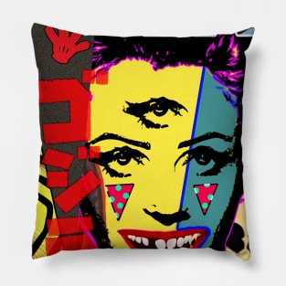 bad zilla & star gazer | More Terrible Pop Art | FAKE SMILE | Alternate Universe Surreal LSD Design Pillow