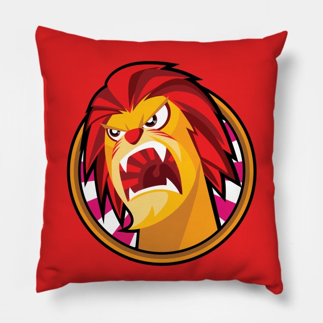 Fury Lion Pillow by zoneo