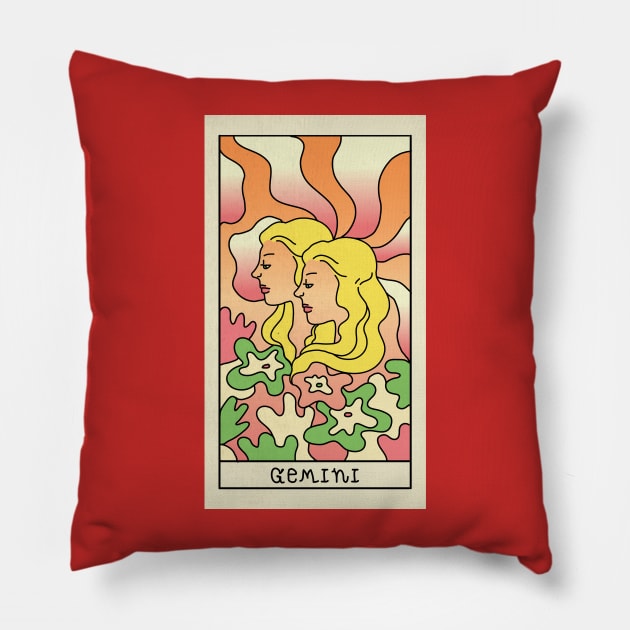 Gemini Zodiac Pillow by LatinaMerch