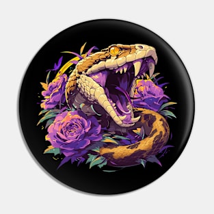 snake and rose Pin